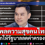 超六成泰国人依然感到幸福！80%的人希望政府降低生活成本